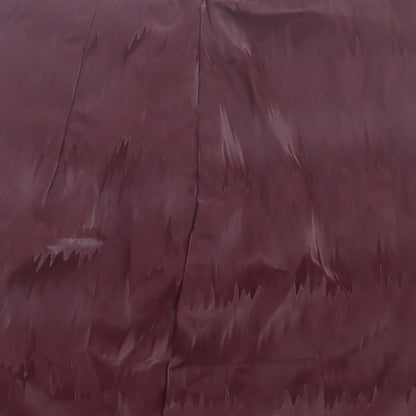 SheIn Womens Purple Geometric Polyester A-Line Skirt Size S Zip - Leather Look