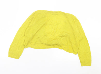 Womens UK Size M Wallis Yellow Cardigan Jumper