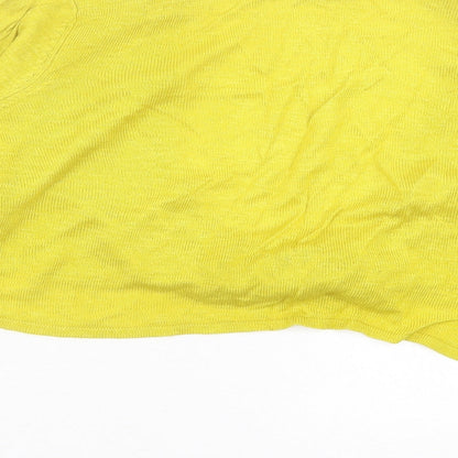 Womens UK Size M Wallis Yellow Cardigan Jumper