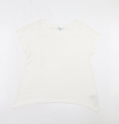 Womens UK Size 12 NEXT White Basic T-Shirt