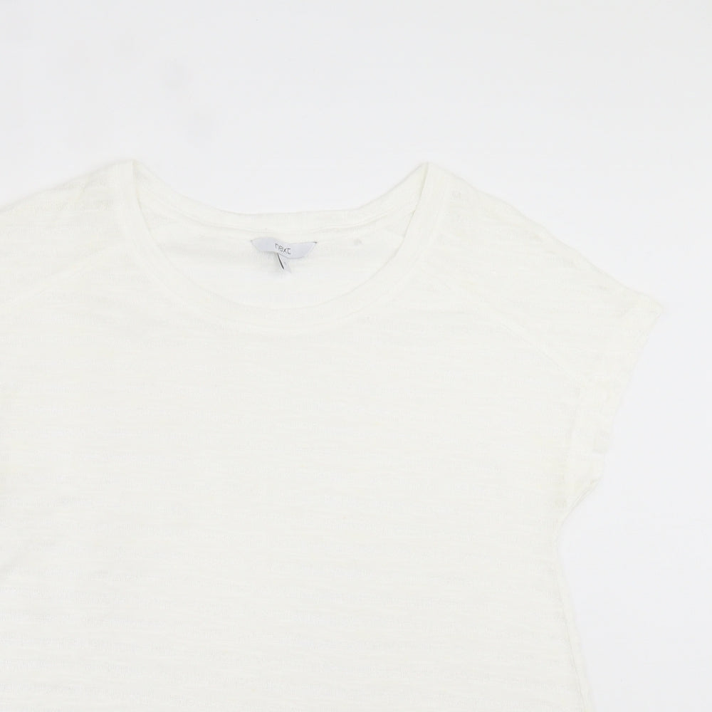 Womens UK Size 12 NEXT White Basic T-Shirt