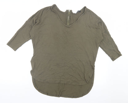 Womens UK Size 12 Select Green Basic T-Shirt