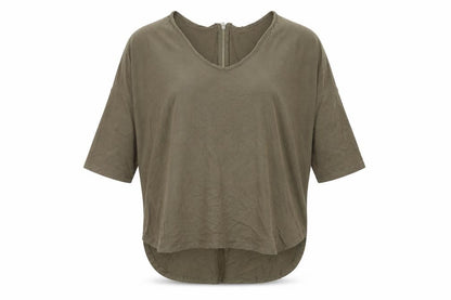 Womens UK Size 12 Select Green Basic T-Shirt