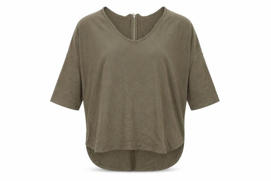 Womens UK Size 12 Select Green Basic T-Shirt