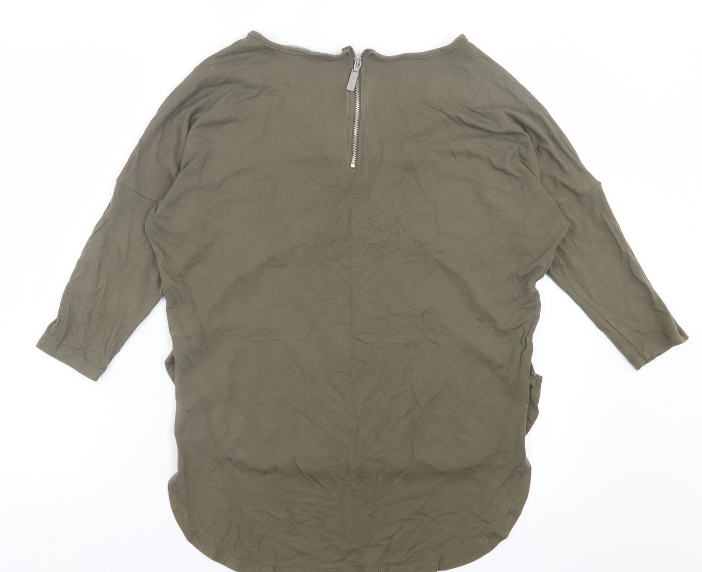 Womens UK Size 12 Select Green Basic T-Shirt