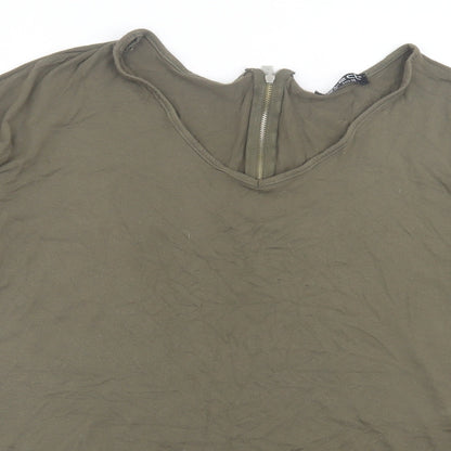 Womens UK Size 12 Select Green Basic T-Shirt