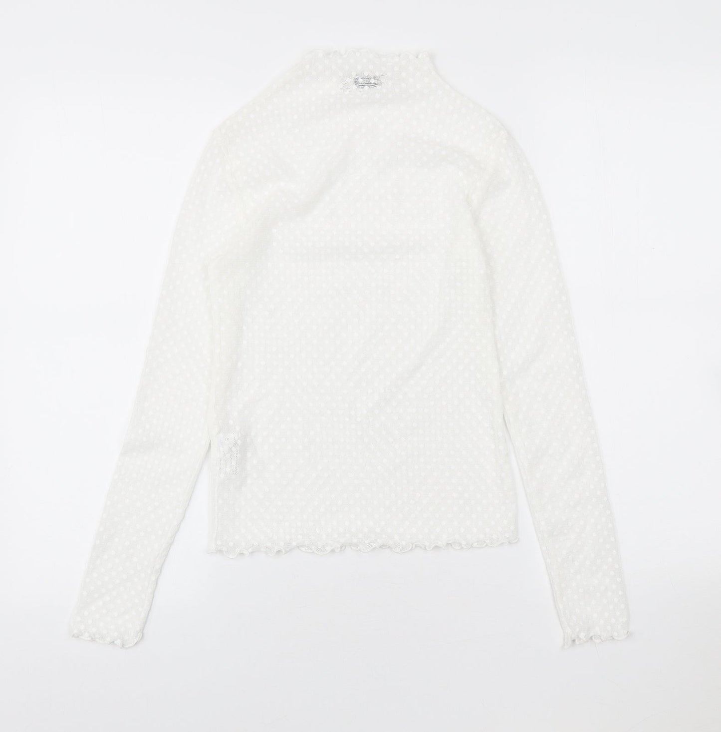Womens UK Size S Stradivarius White Basic T-Shirt