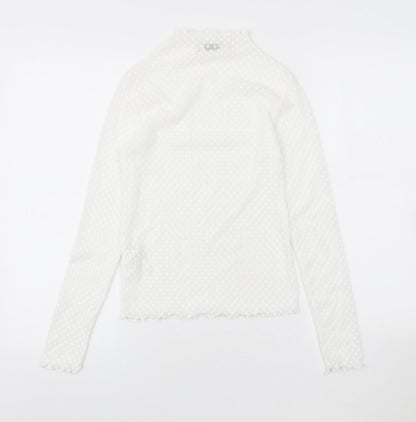 Womens UK Size S Stradivarius White Basic T-Shirt
