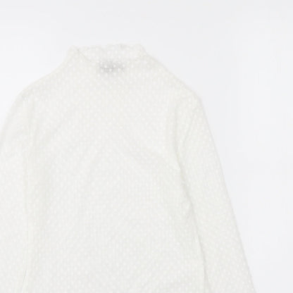 Womens UK Size S Stradivarius White Basic T-Shirt