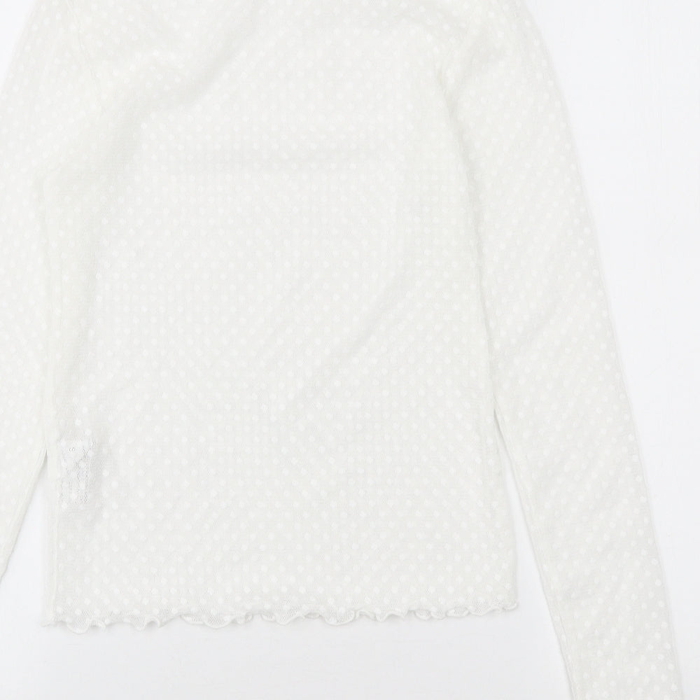 Womens UK Size S Stradivarius White Basic T-Shirt