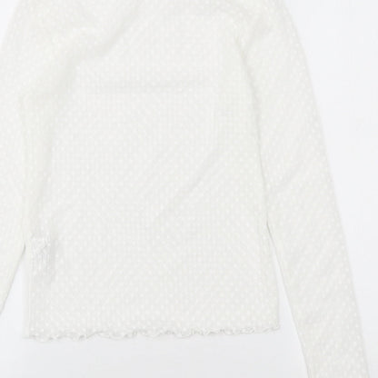 Womens UK Size S Stradivarius White Basic T-Shirt