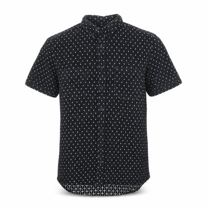 Mens UK Size XS Topman Black  Button-Up Short Sleeve Casual Shirt