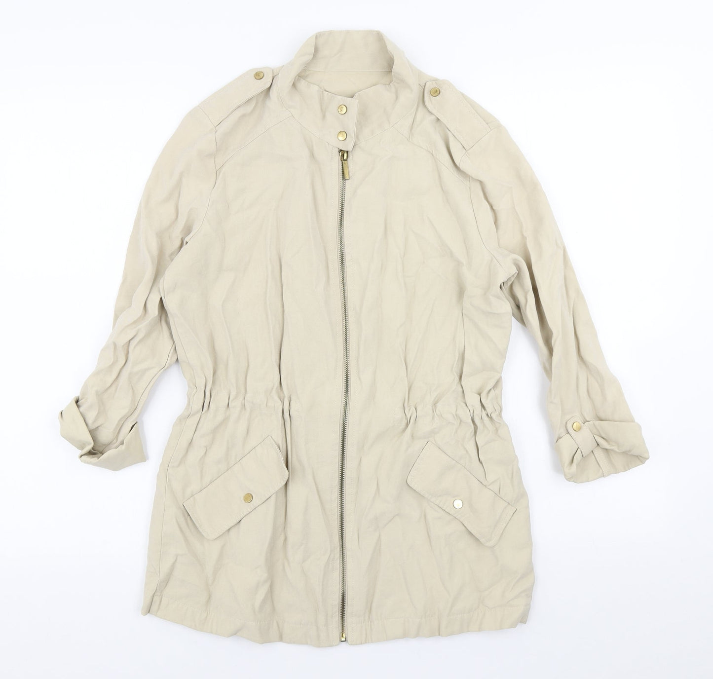Womens UK Size XS Zara Beige Jacket