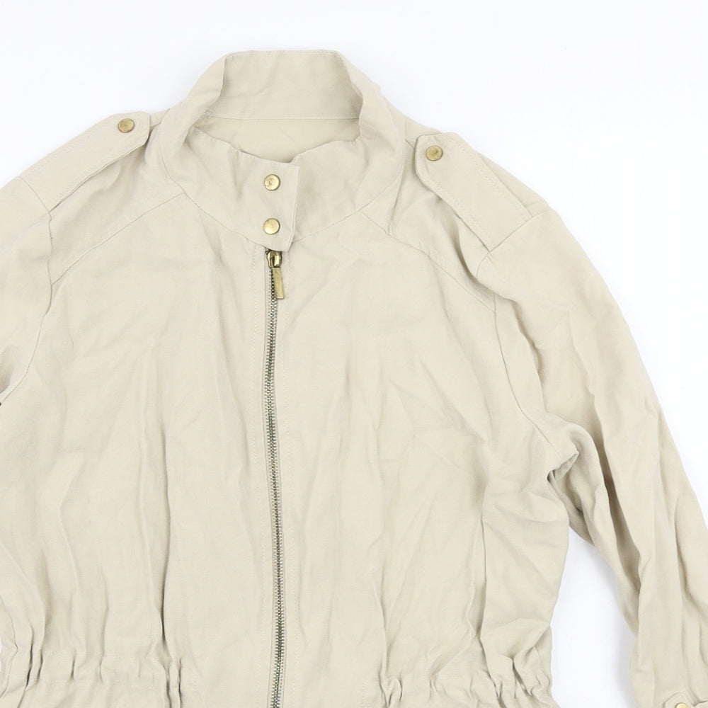 Womens UK Size XS Zara Beige Jacket