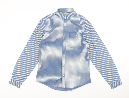Mens UK Size S NEXT Black  Button-Up Long Sleeve Casual Shirt