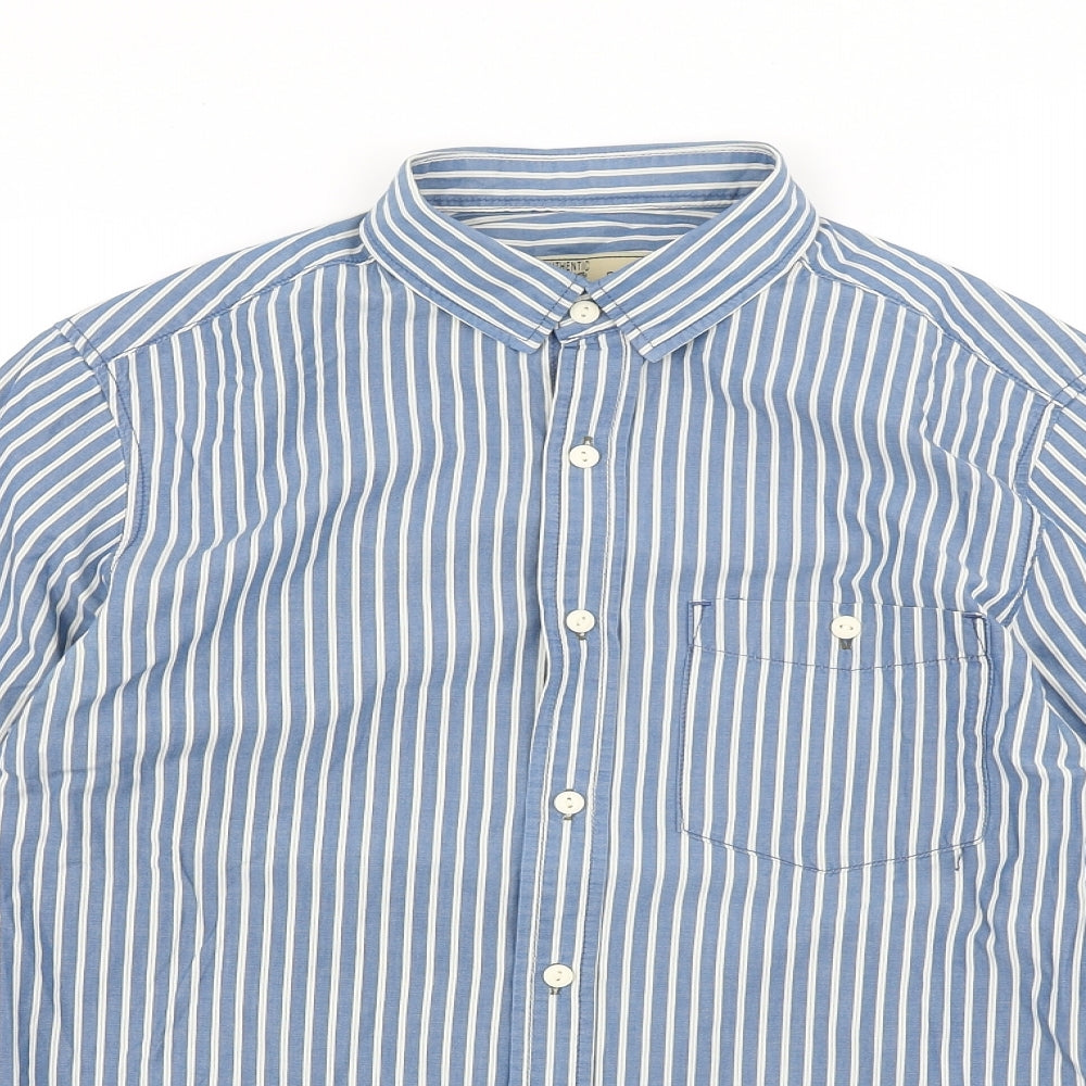 Mens UK Size S NEXT Black  Button-Up Long Sleeve Casual Shirt