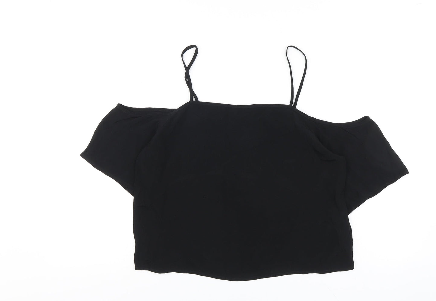 Womens UK Size S Forever21 Black Basic Blouse