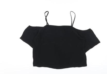 Womens UK Size S Forever21 Black Basic Blouse