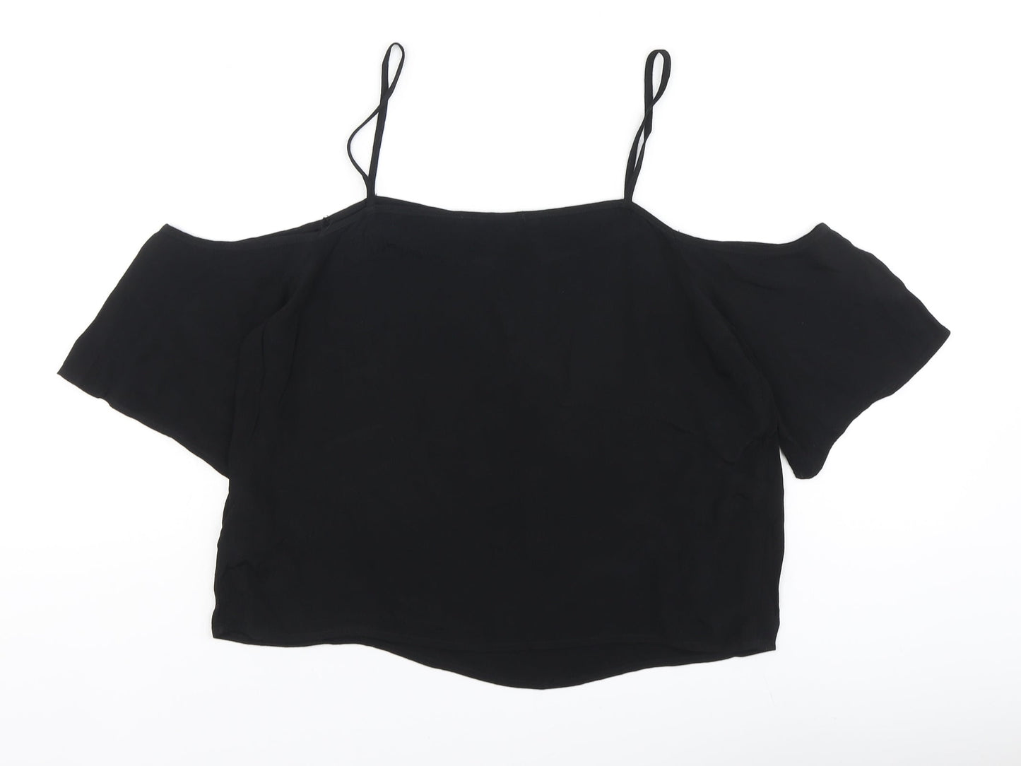 Womens UK Size S Forever21 Black Basic Blouse