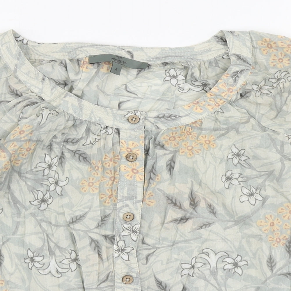 Womens UK Size 6 NEXT Green Basic Button-Up