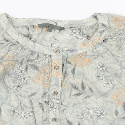 Womens UK Size 6 NEXT Green Basic Button-Up