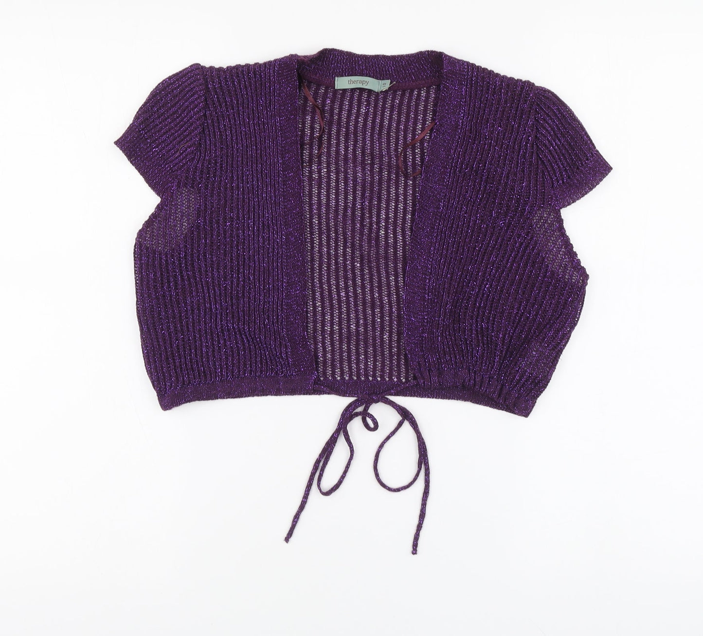 Womens UK Size 10 Therapy Purple Shrug Jumper