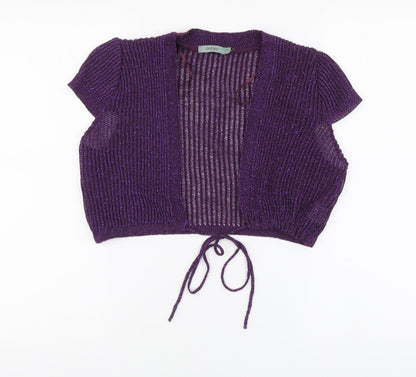 Womens UK Size 10 Therapy Purple Shrug Jumper