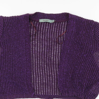 Womens UK Size 10 Therapy Purple Shrug Jumper