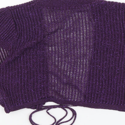 Womens UK Size 10 Therapy Purple Shrug Jumper