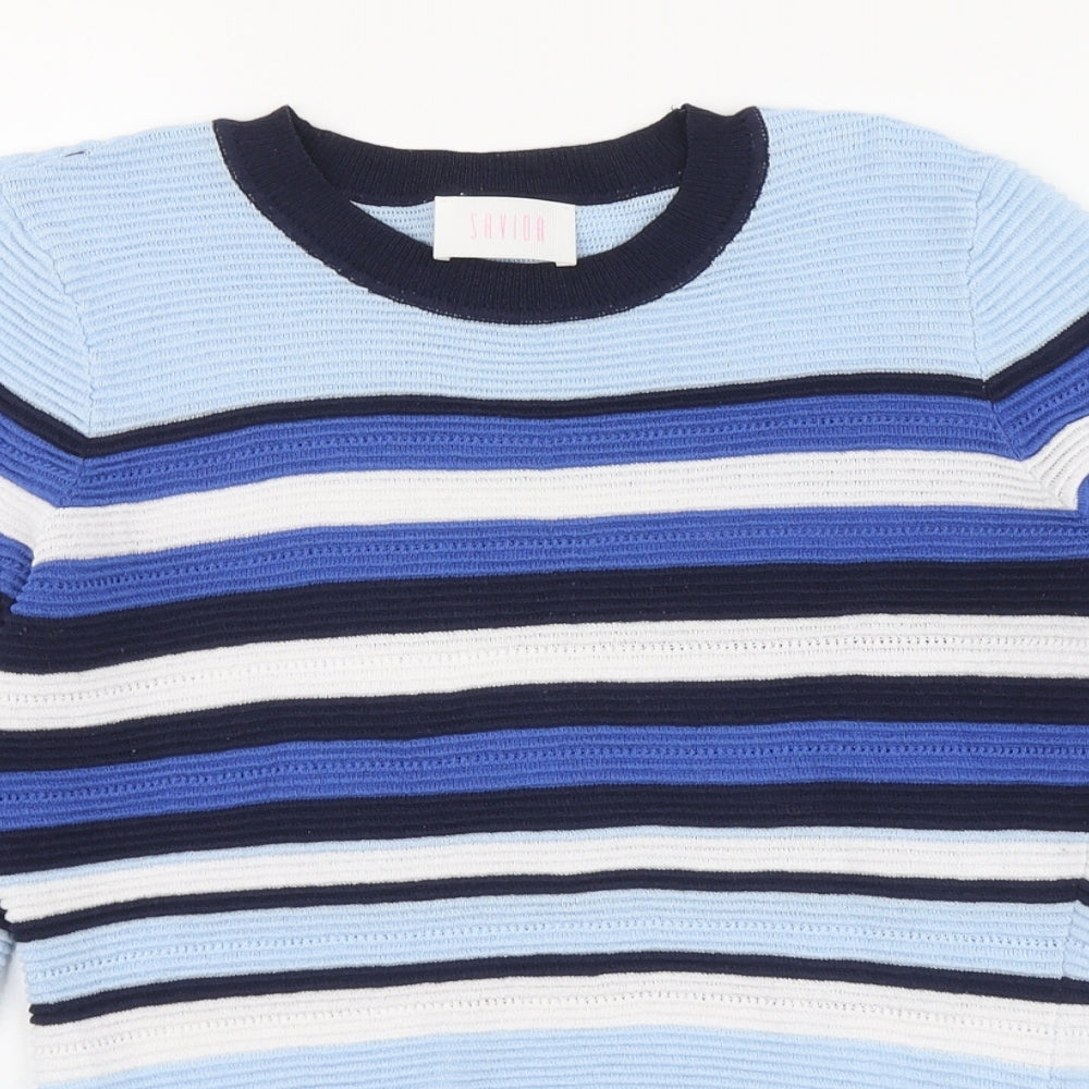 Womens UK Size M Savida Blue Pullover Jumper