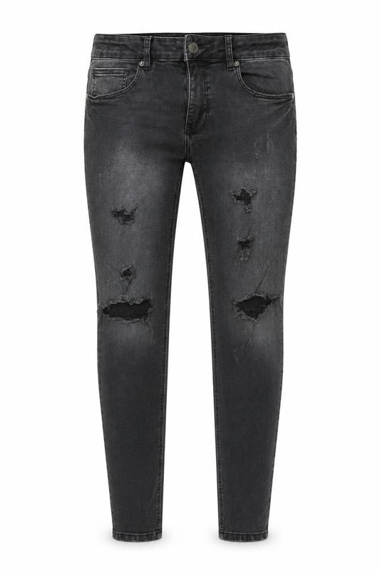 Mens UK Size 34 in Denim & Co. Regular Fit Skinny Grey Jeans