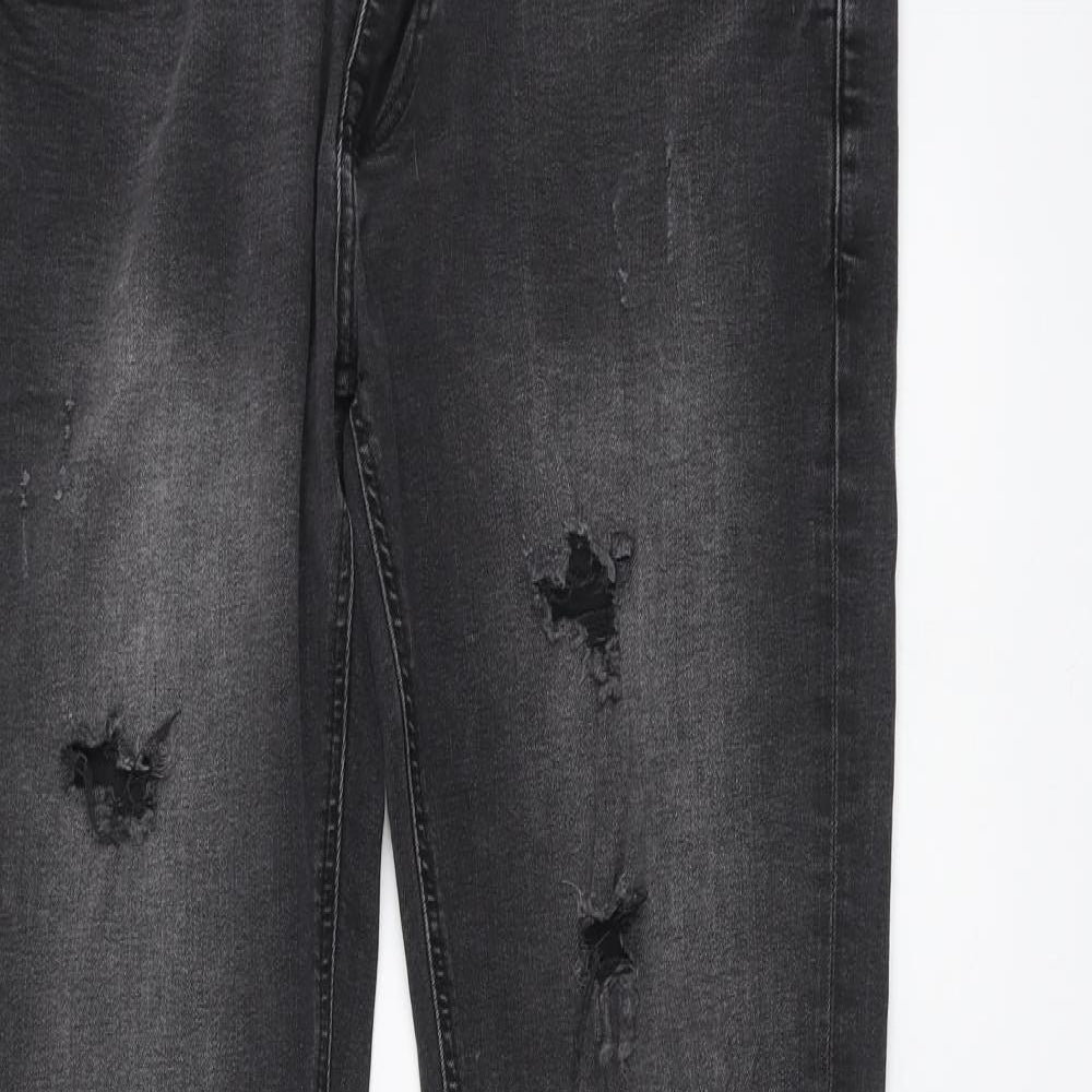 Denim & Co. Mens Grey Cotton Skinny Jeans Size 34 in L30 in Regular Button