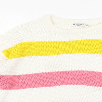 Womens UK Size 12 Brave Soul Multicoloured Pullover Jumper