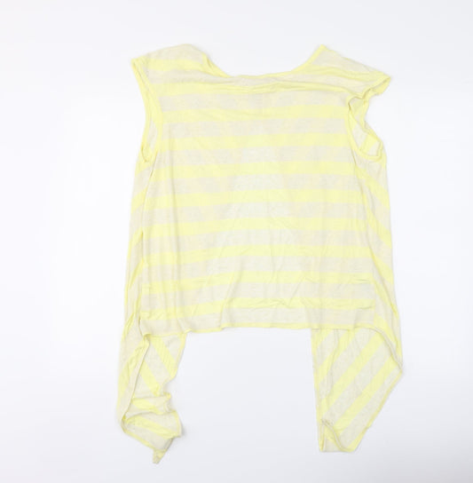 Womens UK Size 14 New Look Yellow Basic T-Shirt