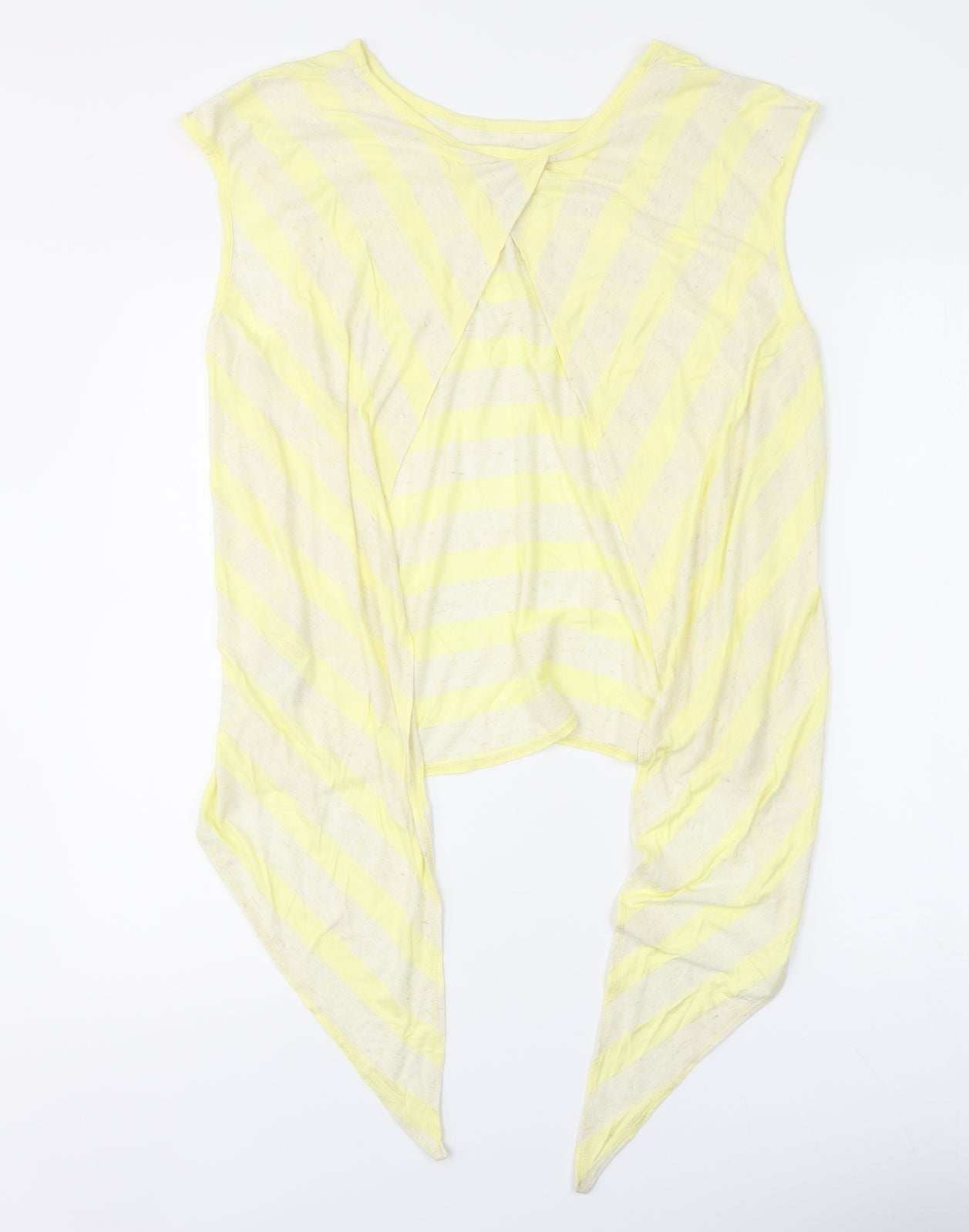 Womens UK Size 14 New Look Yellow Basic T-Shirt
