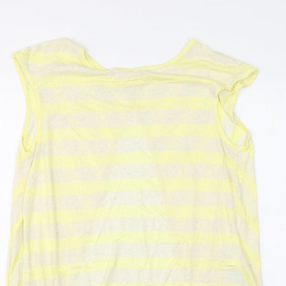 Womens UK Size 14 New Look Yellow Basic T-Shirt
