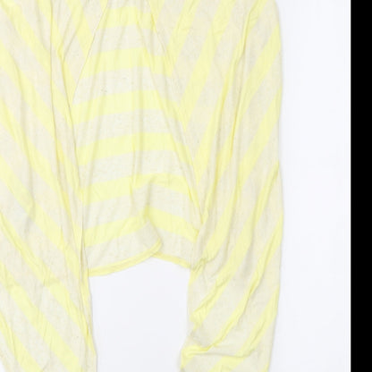 Womens UK Size 14 New Look Yellow Basic T-Shirt
