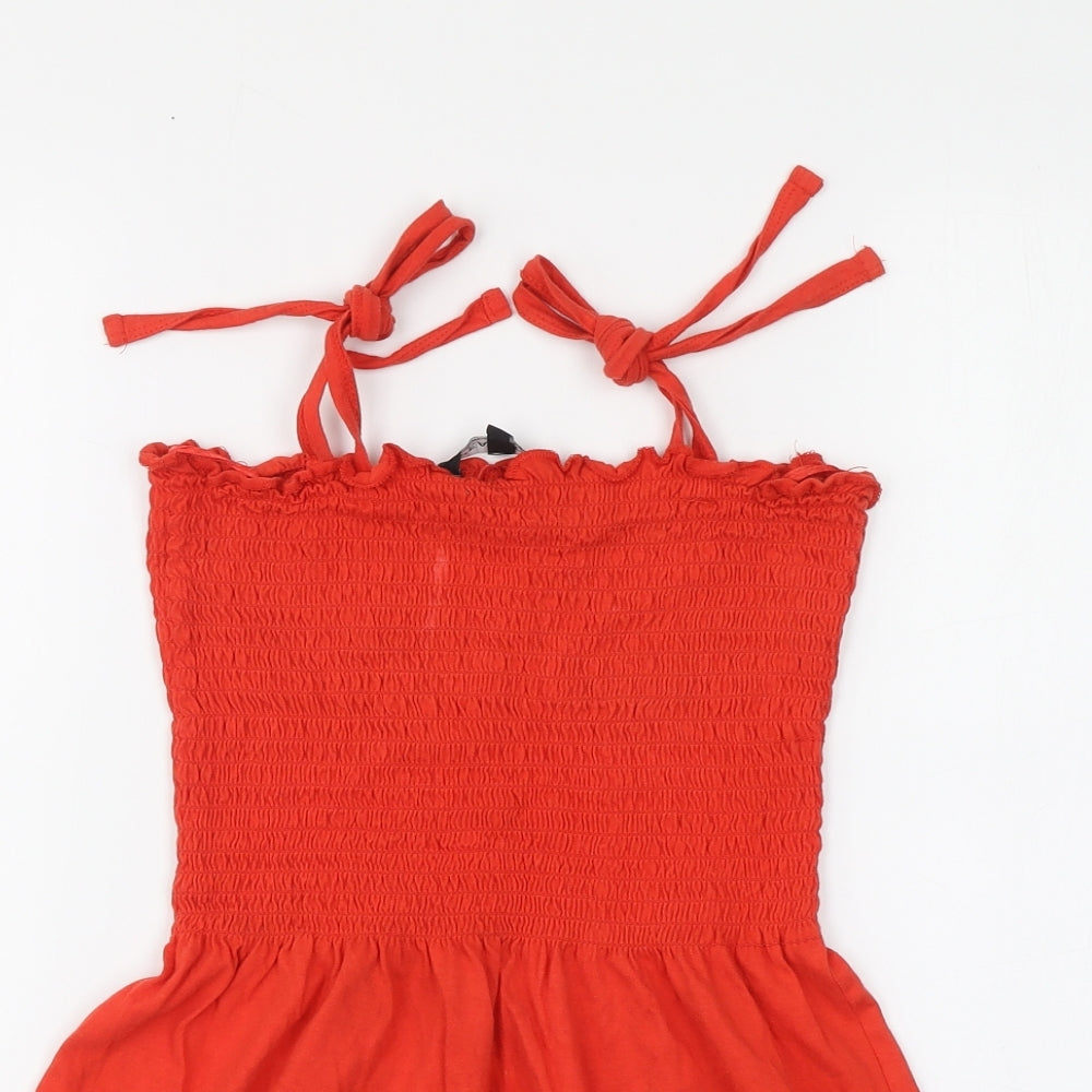 Womens UK Size 10 Peacocks Orange Basic Blouse