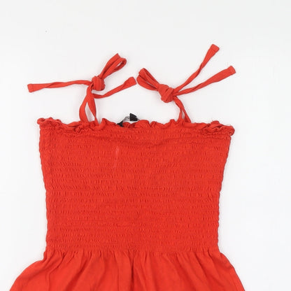 Womens UK Size 10 Peacocks Orange Basic Blouse