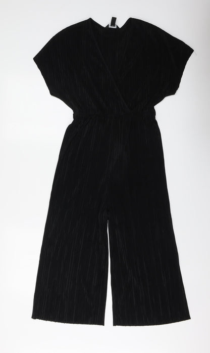 New Look Womens Black Polyester Jumpsuit One-Piece Size 8