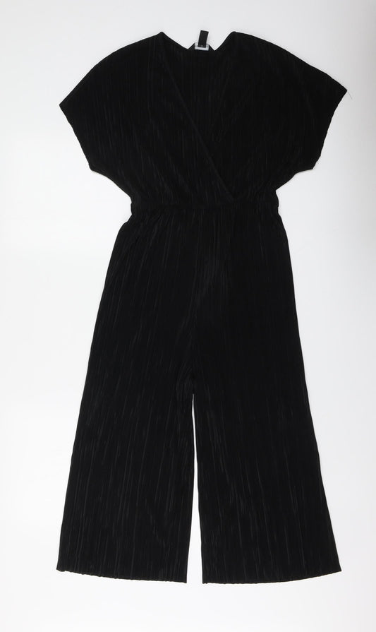 New Look Womens Black Polyester Jumpsuit One-Piece Size 8