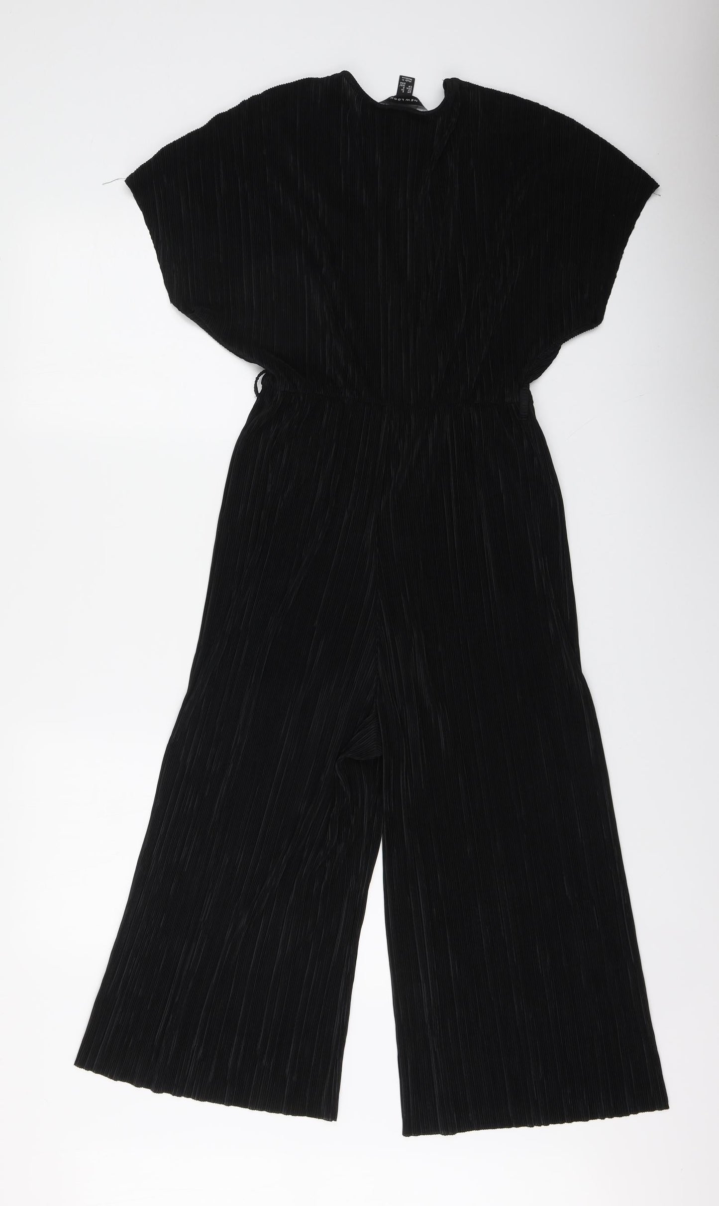 New Look Womens Black Polyester Jumpsuit One-Piece Size 8