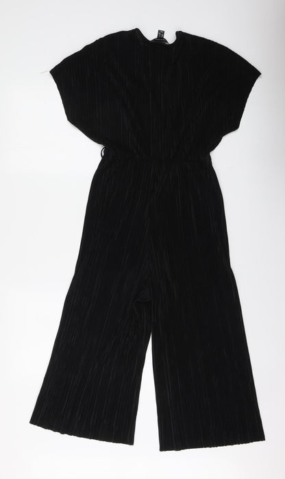 New Look Womens Black Polyester Jumpsuit One-Piece Size 8
