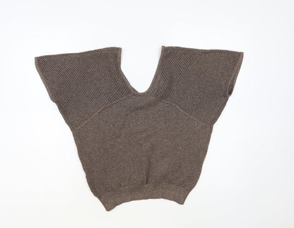 Womens UK Size S Express Brown Pullover Jumper