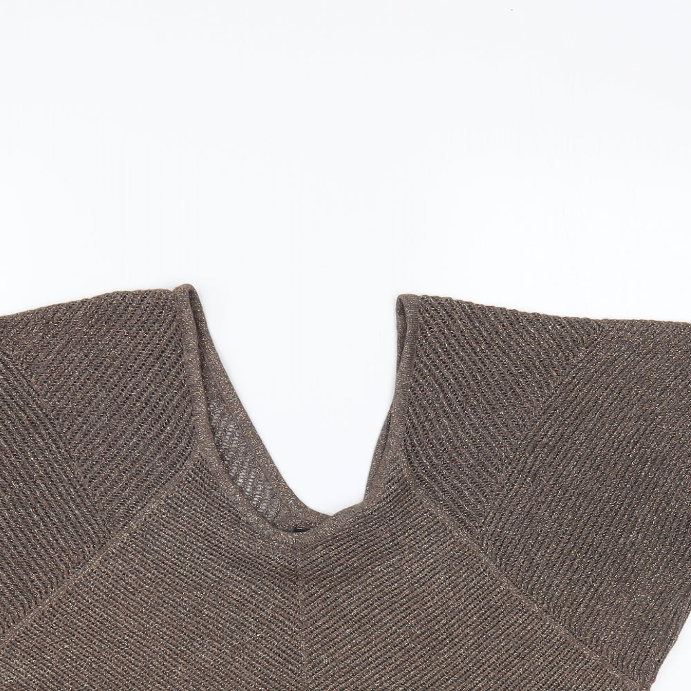 Womens UK Size S Express Brown Pullover Jumper