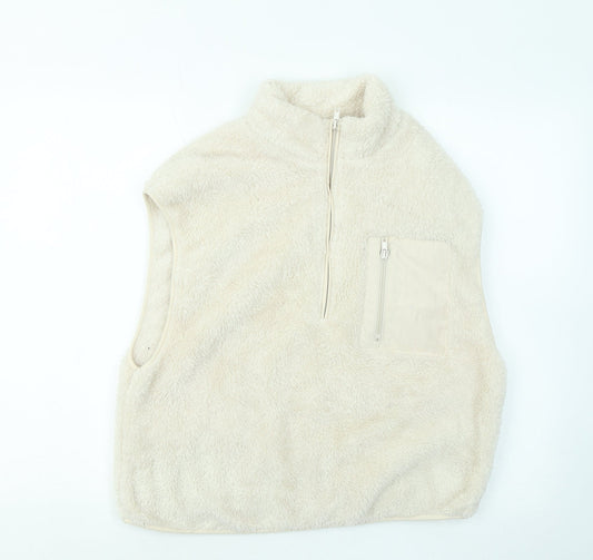 Divided by H&M Womens Beige Gilet Jacket Size S Zip