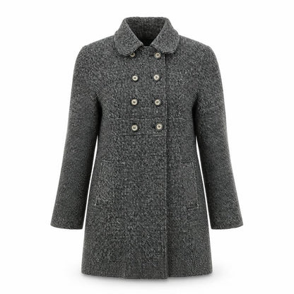 Womens UK Size 10 Debenhams Black Overcoat