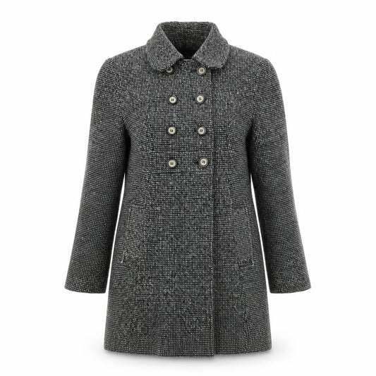 Womens UK Size 10 Debenhams Black Overcoat