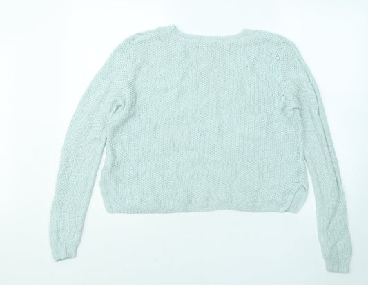 Womens UK Size 14 Marks and Spencer Green Pullover Jumper