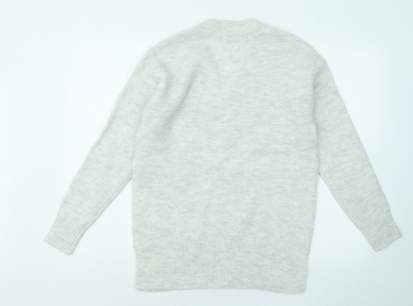 George Womens Gold V-Neck Polyester Pullover Jumper Size 8